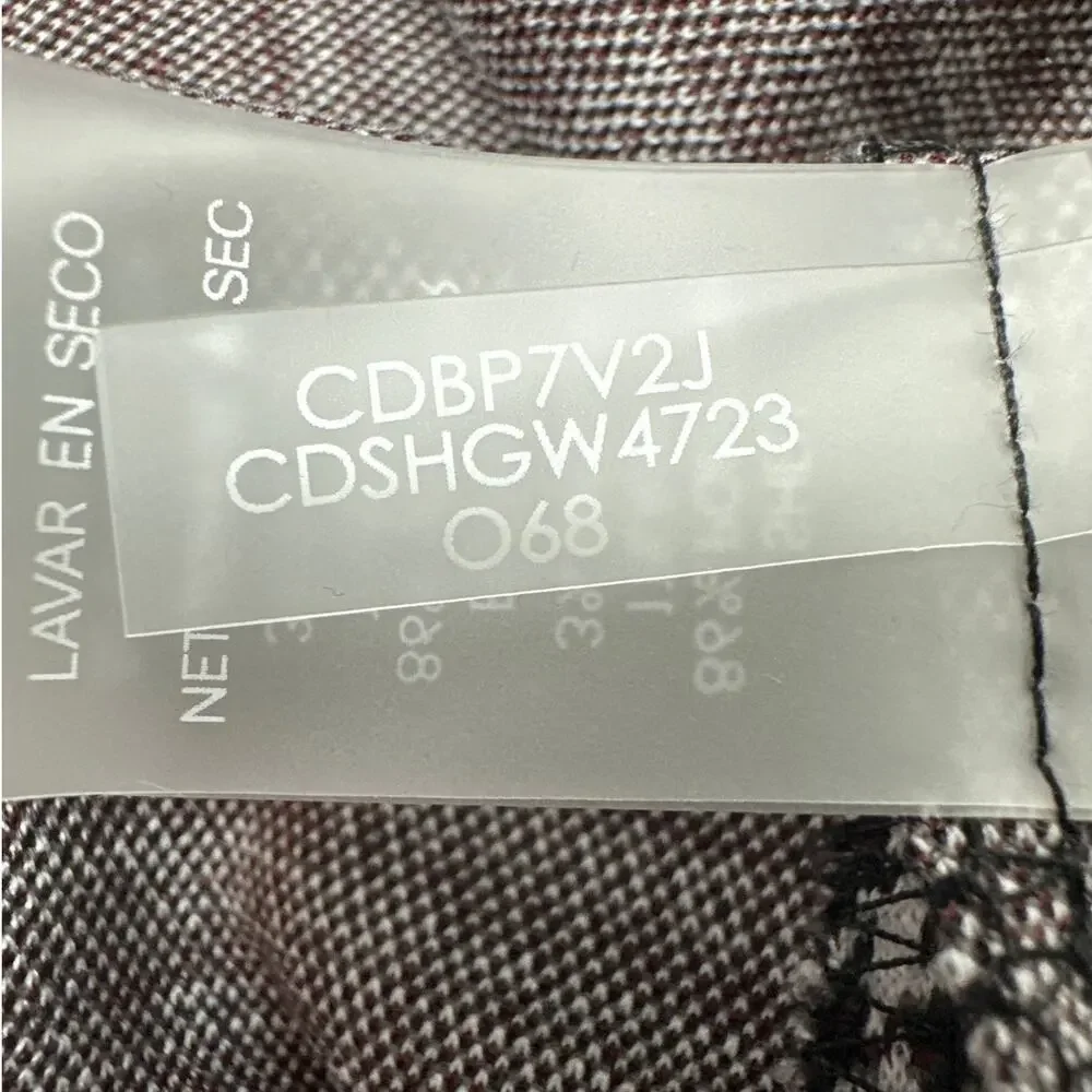 Calvin Klein Houndstooth Sheath Dress Knee Length Short Sleeve Career Sz 14 New